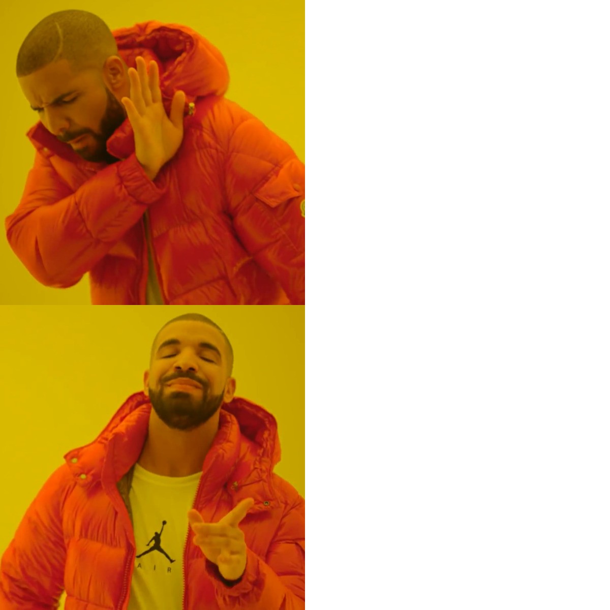 Drake Hotline Bling meme about Fresh Chile
