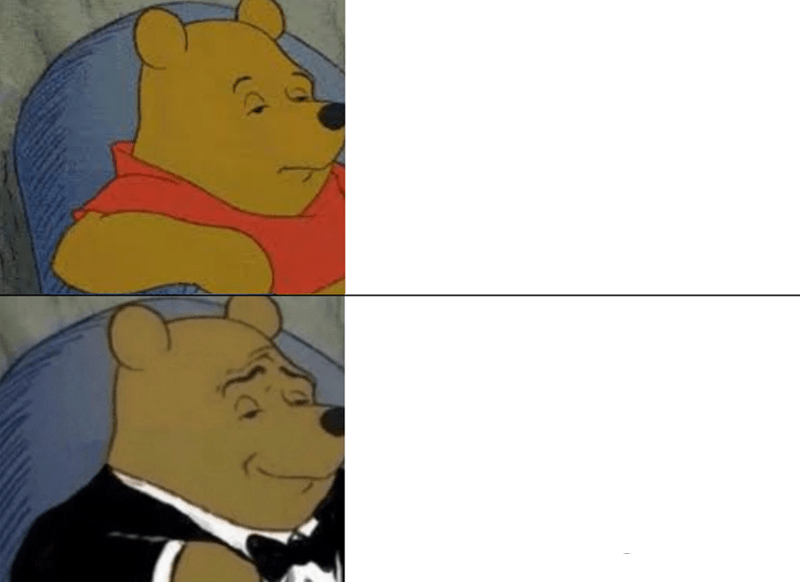 Tuxedo Winnie The Pooh meme about Fresh Chile