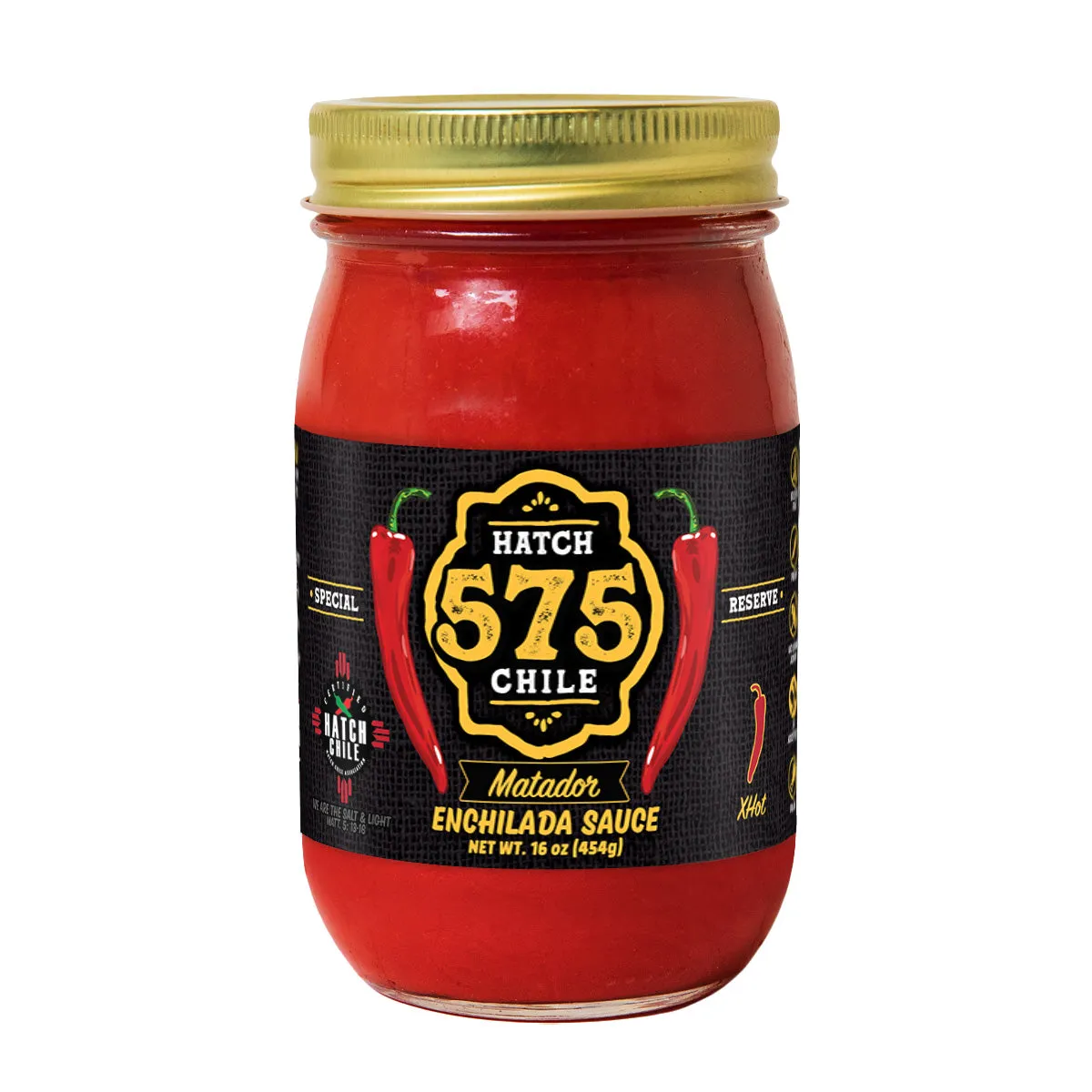 575 Matador Hatch Red Chile Enchilada Sauce (XHot) - The Fresh Chile Company